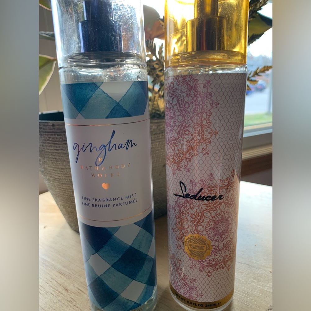 Bath & Body Gingham Blue Fragrance Mist and Seducer body spray